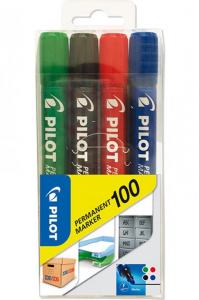 PILOT PERMANENT MARKER 100 4-SET